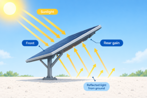 How efficient are solar panels with bifacial design: front and rear light collection