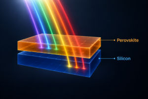 How efficient are solar panels in the future: perovskite and silicon tandem cell layers